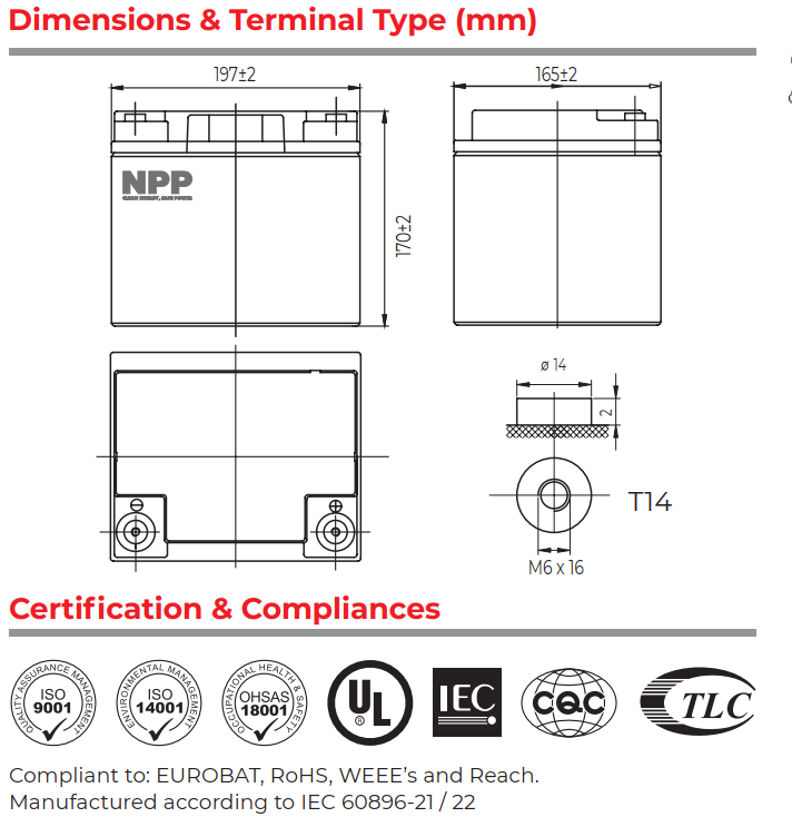 dim ẮC QUY NP 12V – 45AH