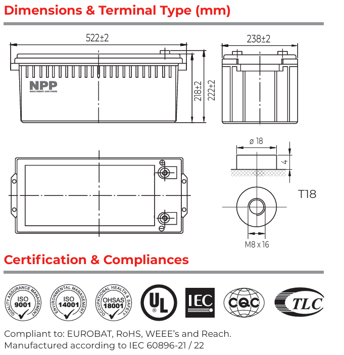 Ắc Quy NPP 200AH-12V 3 Ắc Quy NPP 200AH-12V chính hãng